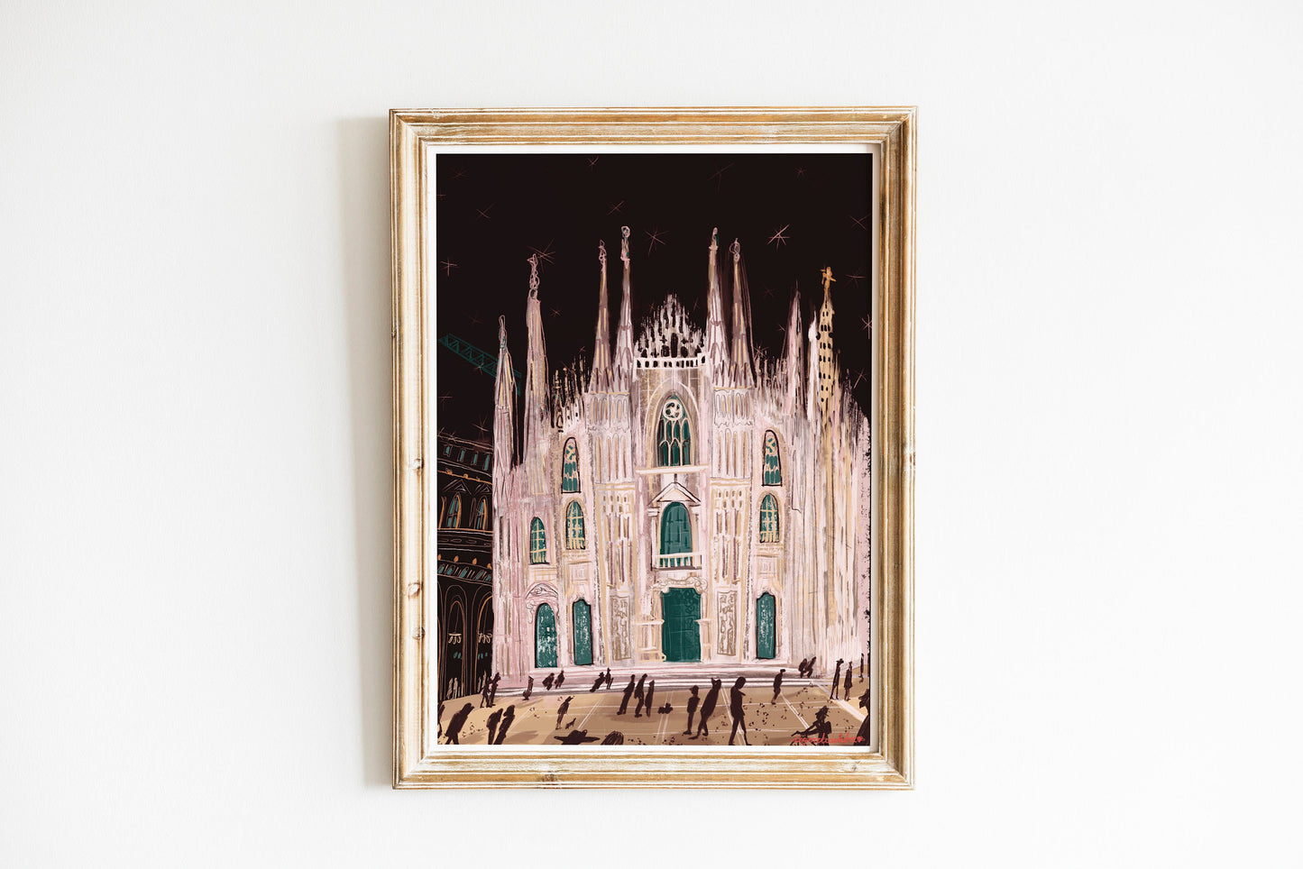 Milan Duomo Cathedral Print: Gothic Italy Travel Poster