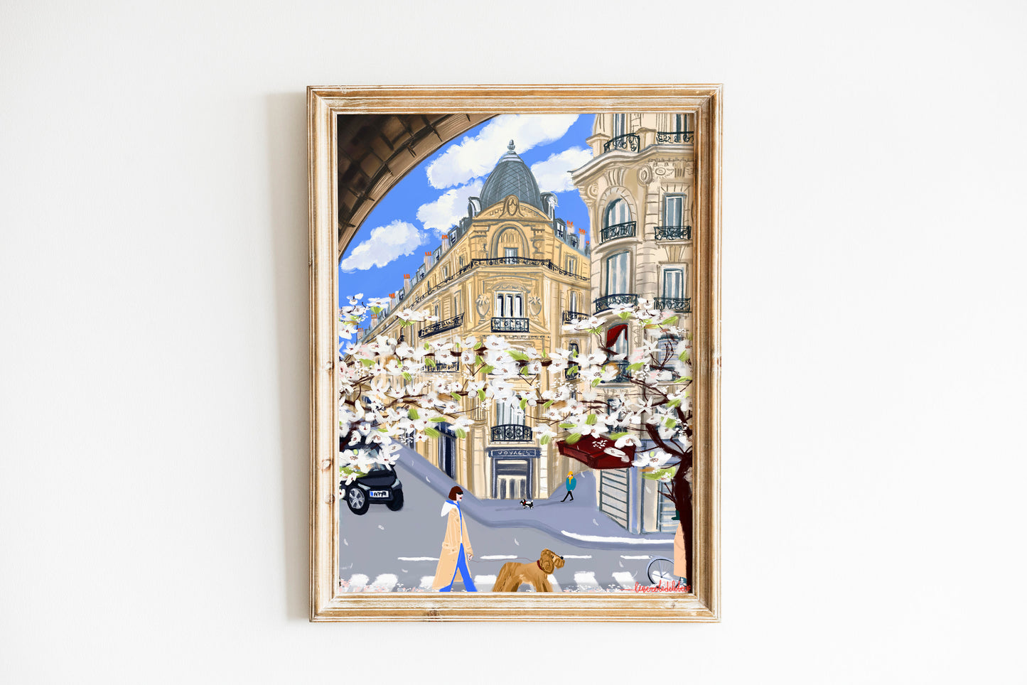 Cherry Blossom Parisian Architecture-Gare de Lyon Paris Print: