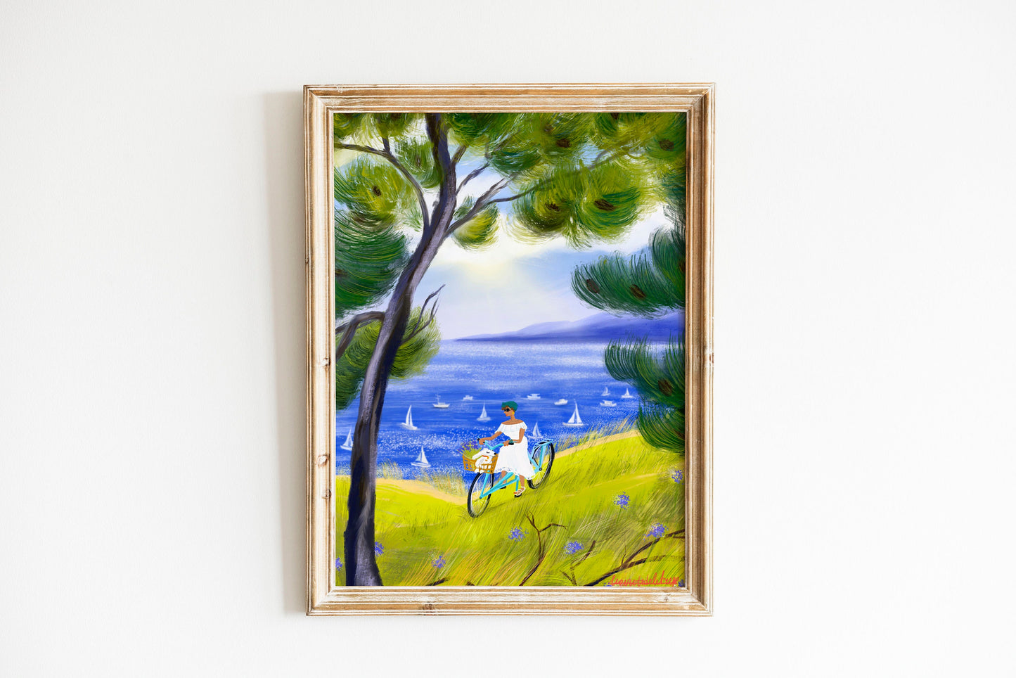 Les Calanques Art Poster: French Riviera Coastal Print
