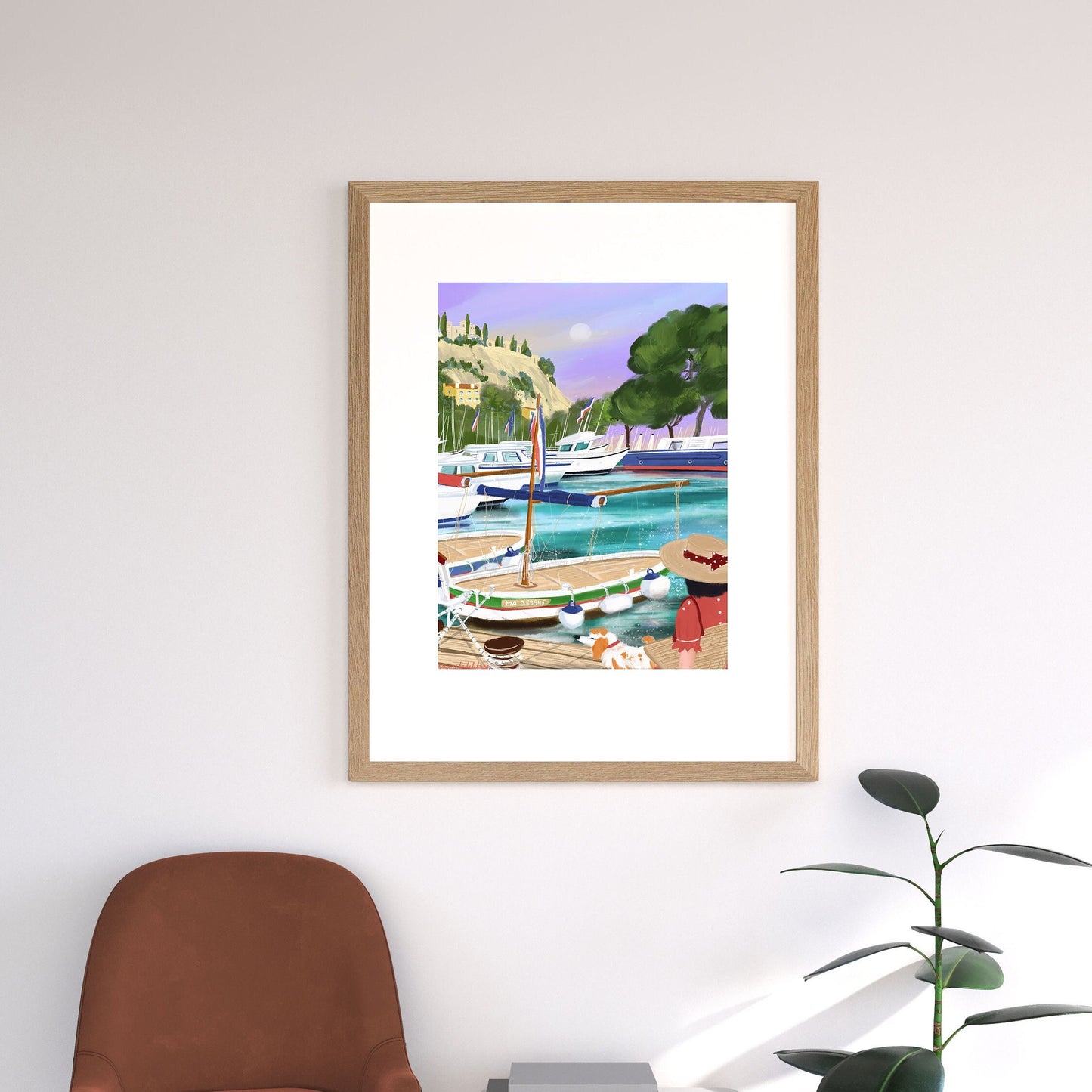 Cassis France Art Print: French Riviera Port Scene