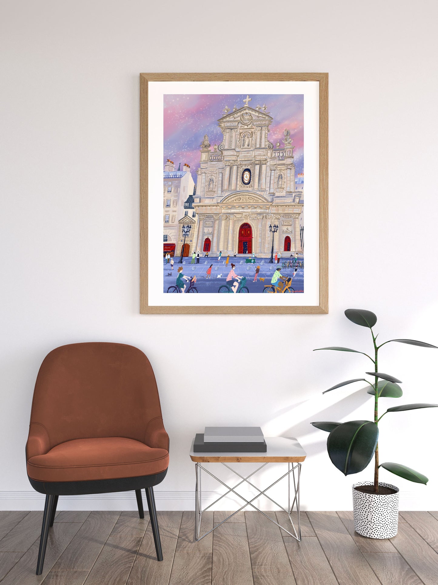 Saint-Paul Paris Print: Marais City Scene Wall Art