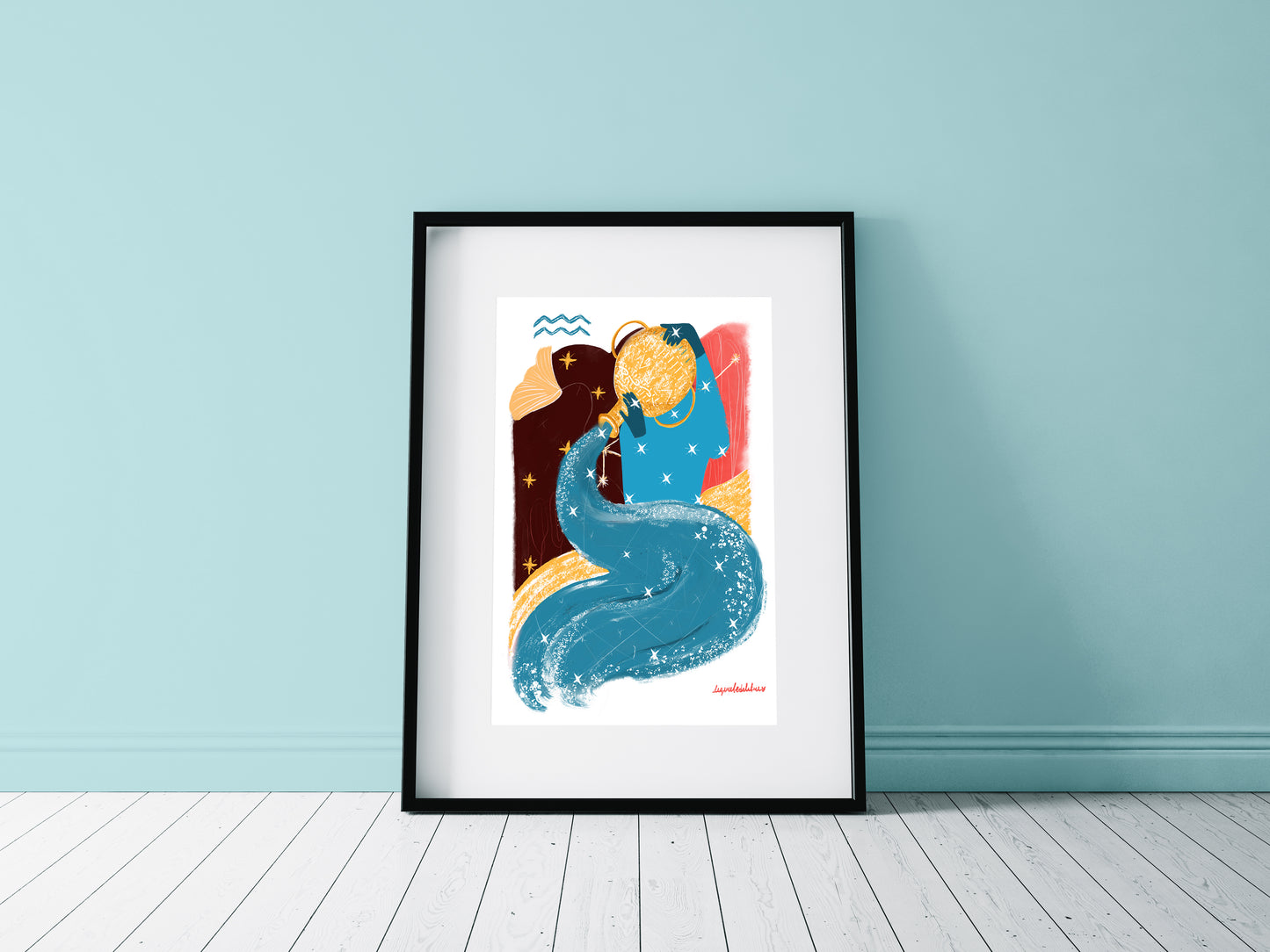 Aquarius Zodiac Sign Art Print