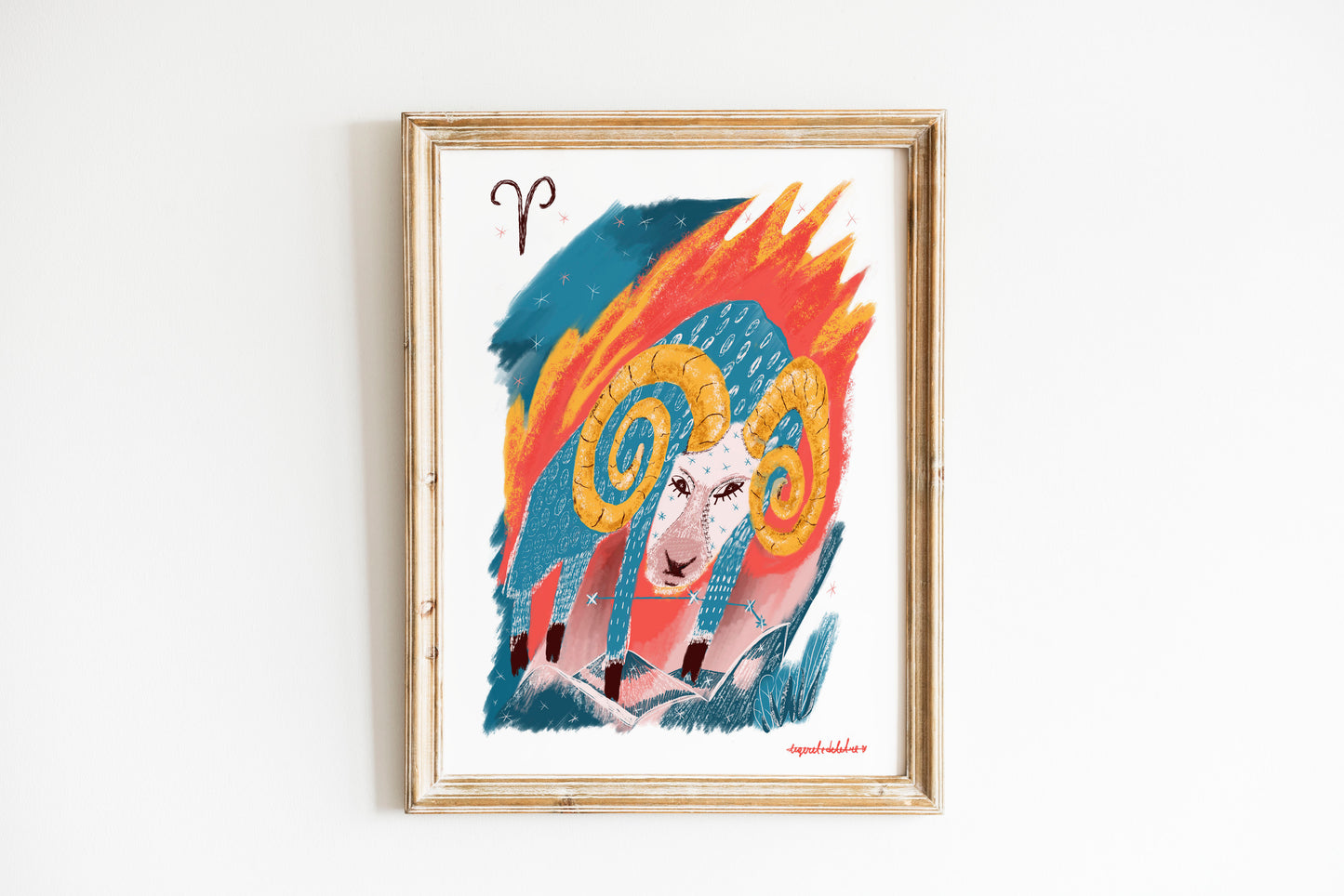Aries Zodiac Sign Art Print