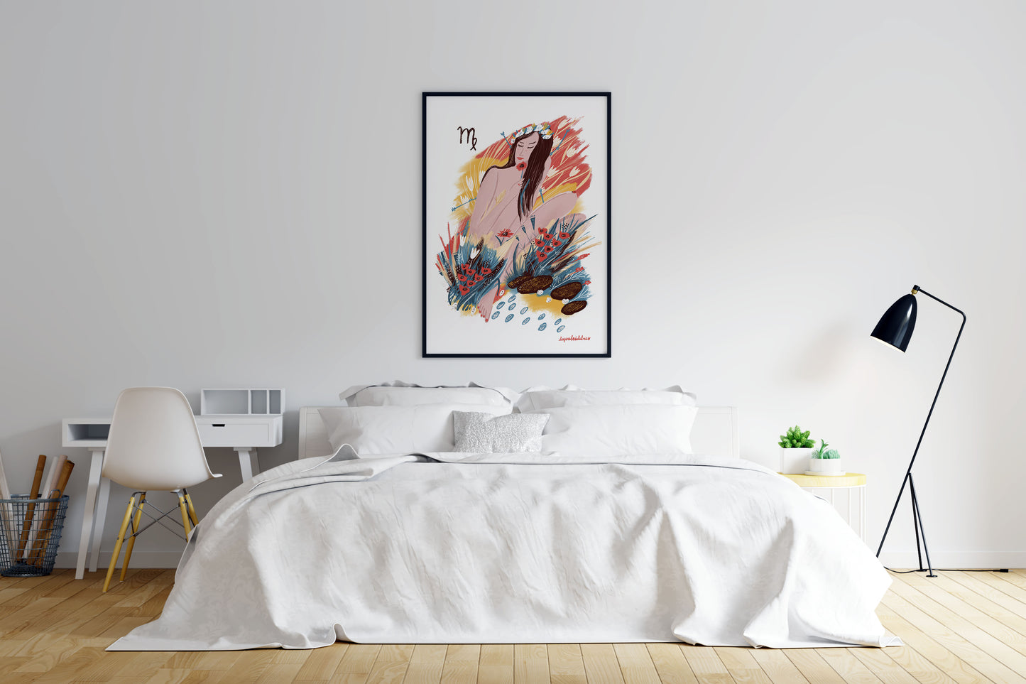 Virgo Zodiac Sign Art Poster