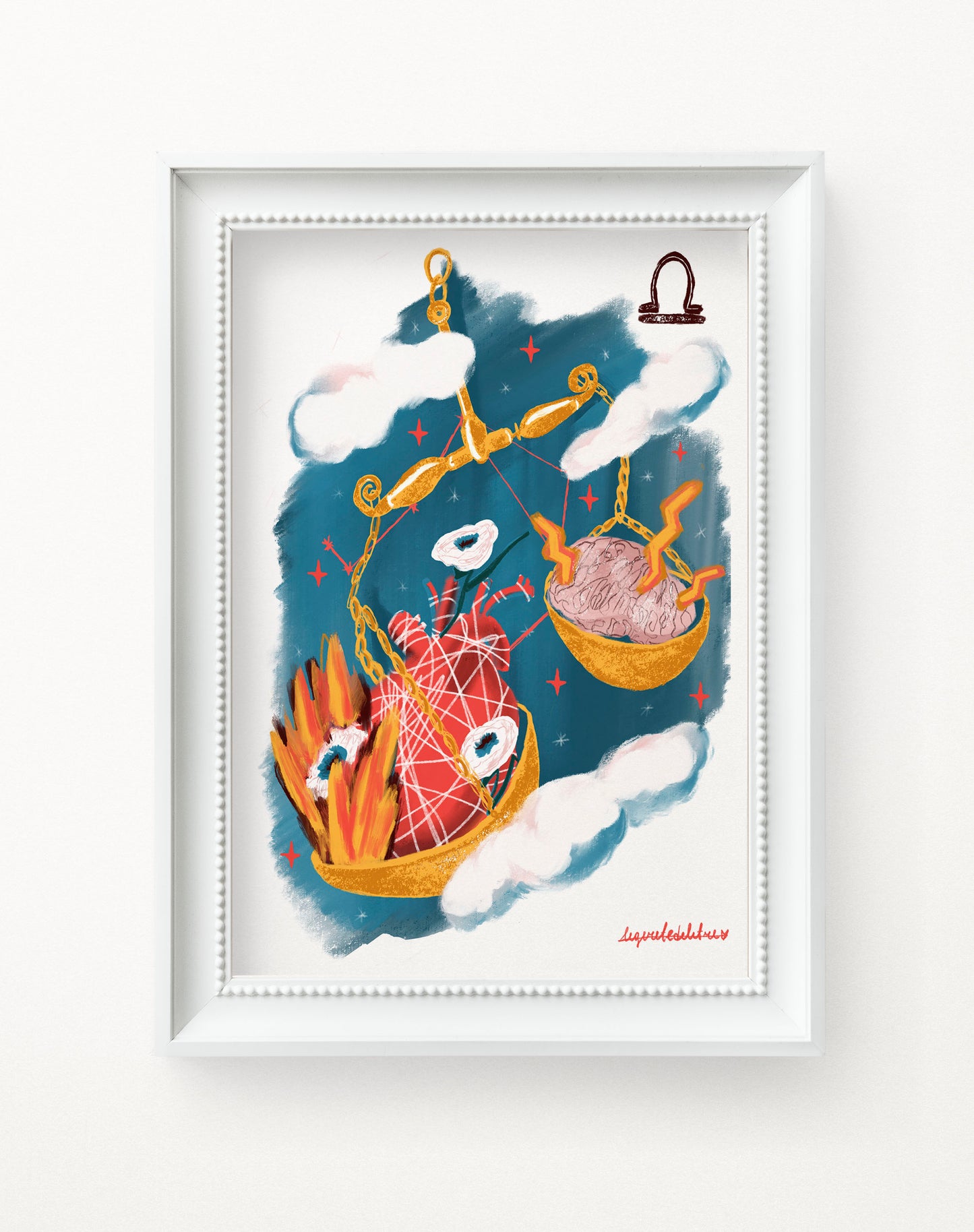 Libra Zodiac Sign Art Print