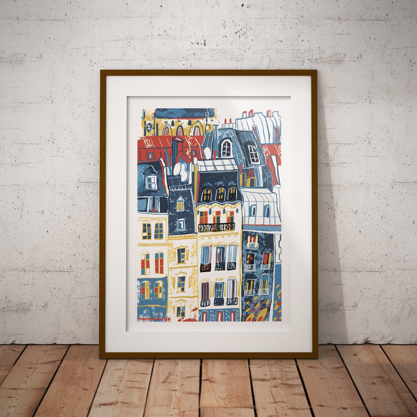 Modern Colorful Architectural Prints / Art Moderne Street Wall Art / Urban Modern House Print Art / Street Art Home Painting Prints