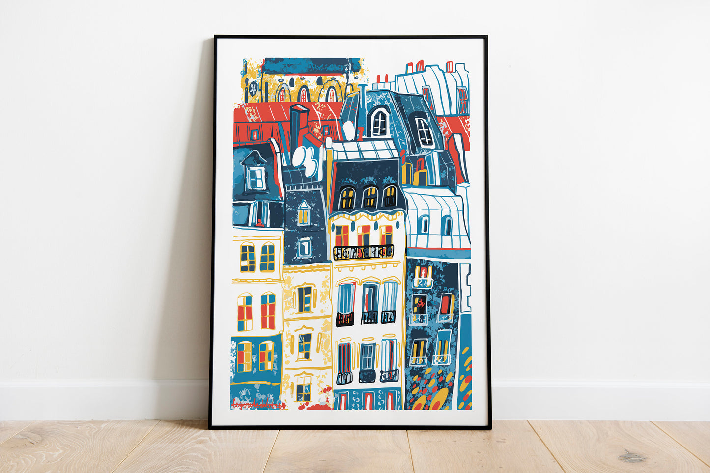Modern Colorful Architectural Prints / Art Moderne Street Wall Art / Urban Modern House Print Art / Street Art Home Painting Prints