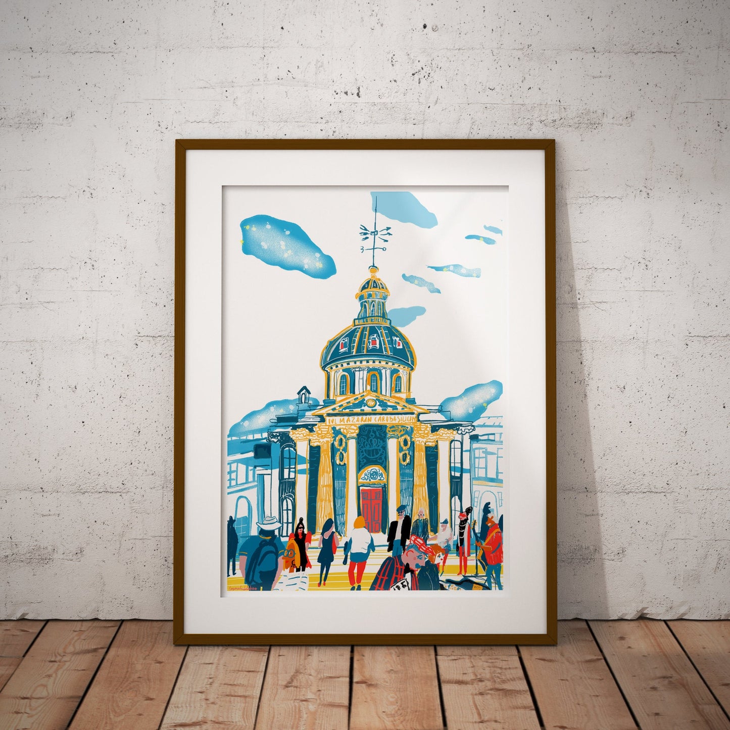 Paris 6th District Art Print: Illustrated French Landscape Poster