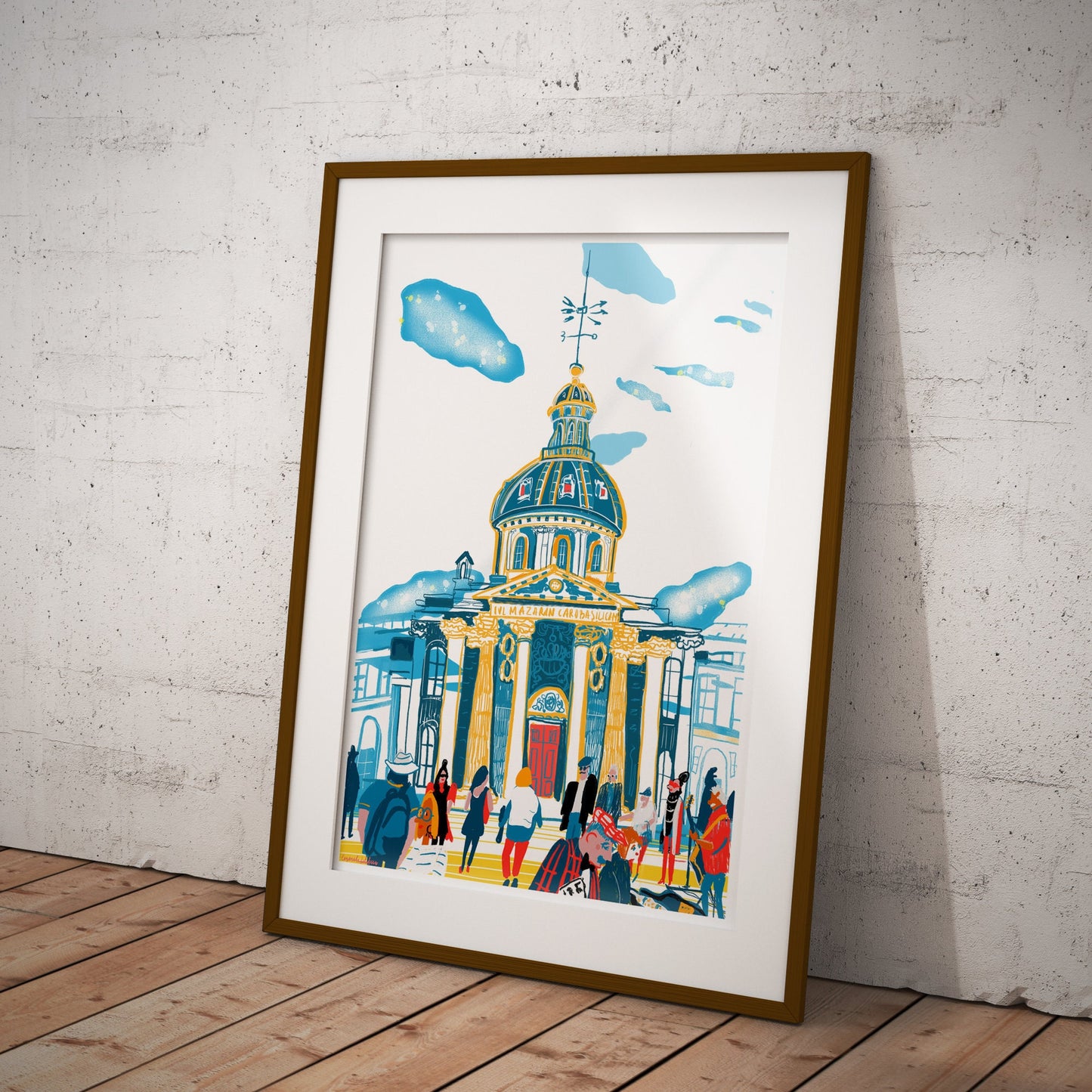 Paris 6th District Art Print: Illustrated French Landscape Poster