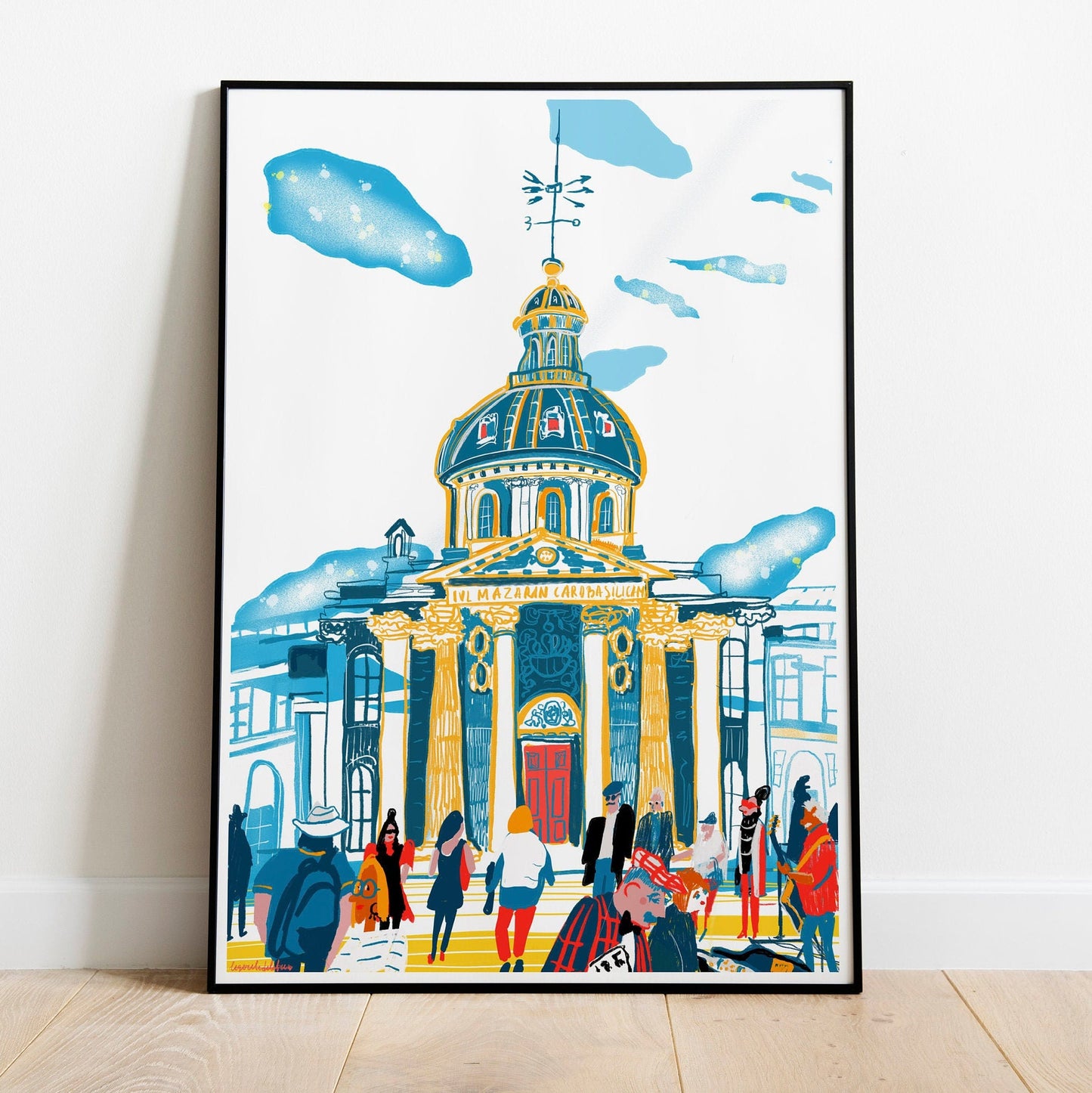 Paris 6th District Art Print: Illustrated French Landscape Poster