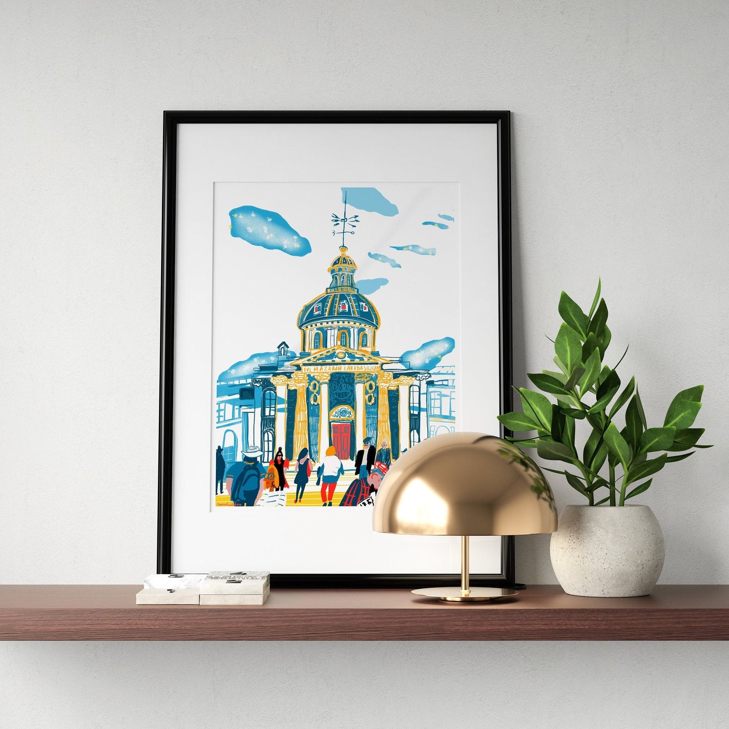 Paris 6th District Art Print: Illustrated French Landscape Poster