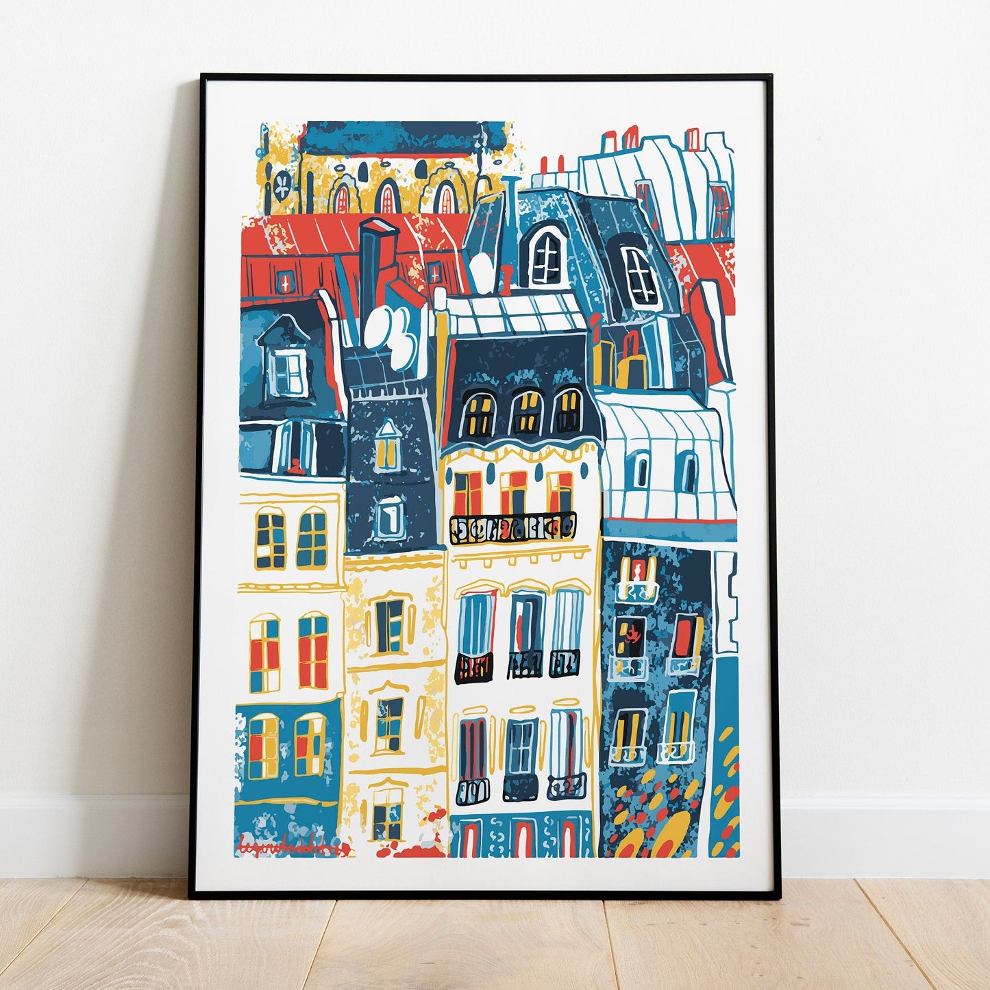 Modern Colorful Architectural Prints / Art Moderne Street Wall Art / Urban Modern House Print Art / Street Art Home Painting Prints