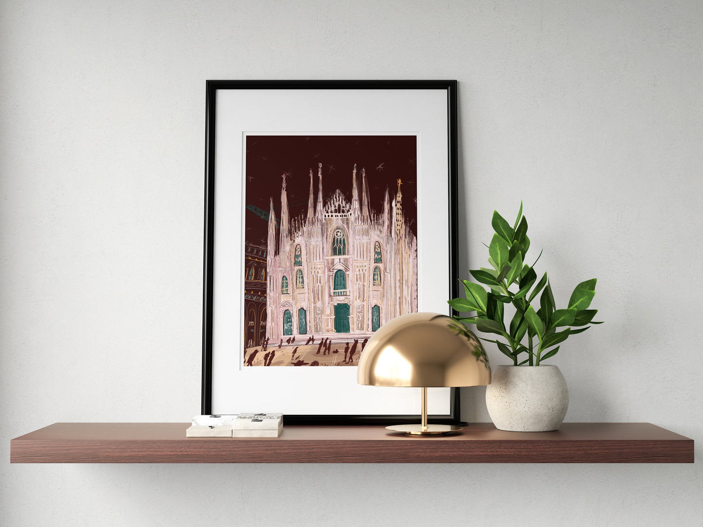 Milan Duomo Cathedral Print: Gothic Italy Travel Poster