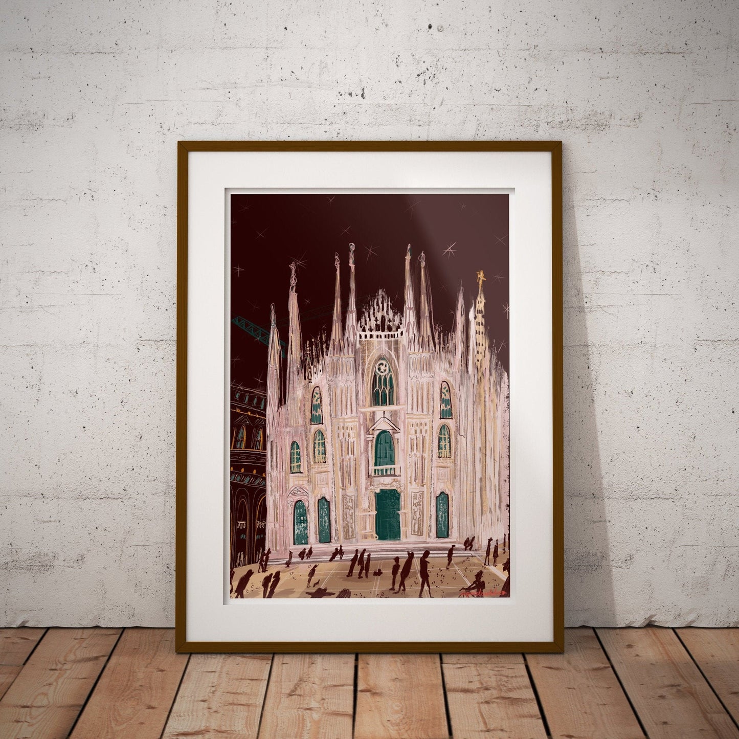 Milan Duomo Cathedral Print: Gothic Italy Travel Poster