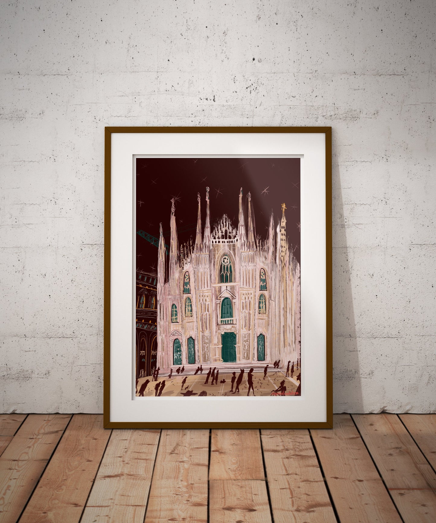 Milan Duomo Cathedral Print: Gothic Italy Travel Poster