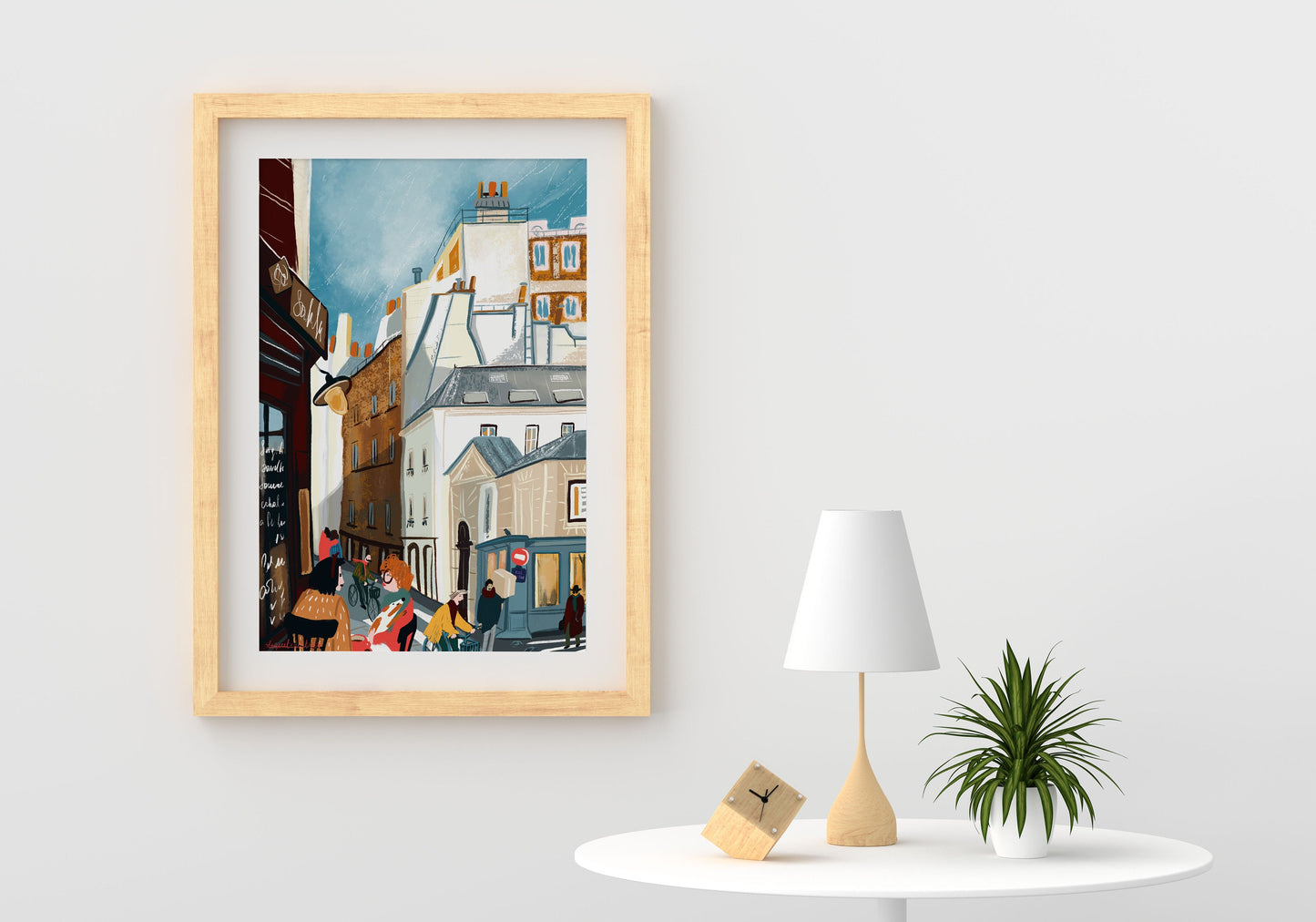 Paris Street Scene Art Print: Cité Illustration