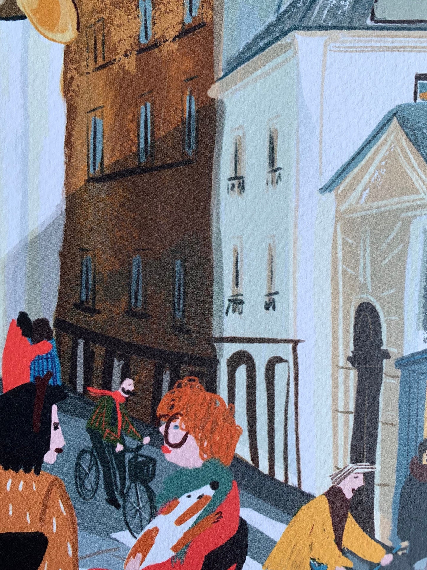 Paris Street Scene Art Print: Cité Illustration
