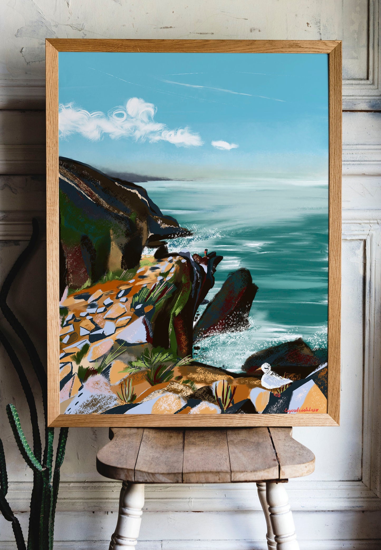 Cabo da Roca Print: Portugal Ocean Rock Wall Art