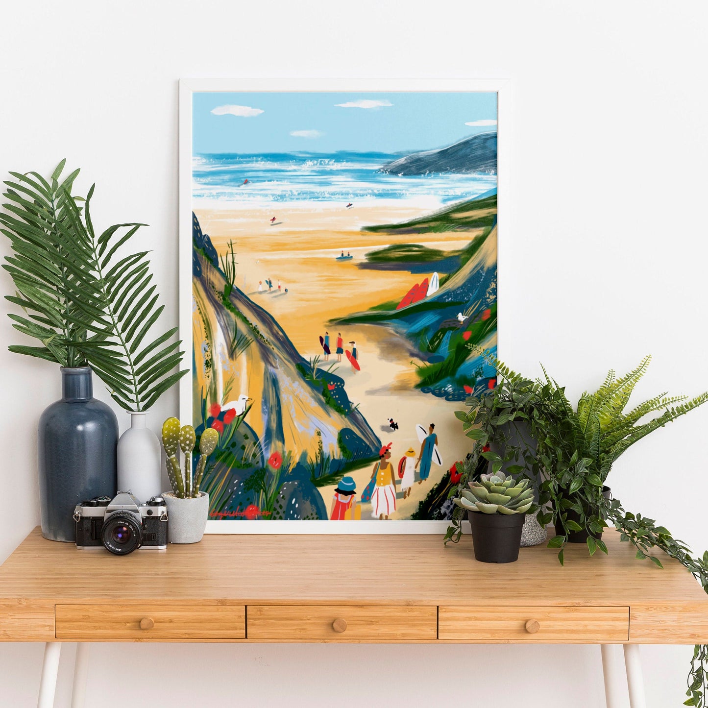 Ocean Wave Art Print: Scenic Beach Landscape Poster (A3)