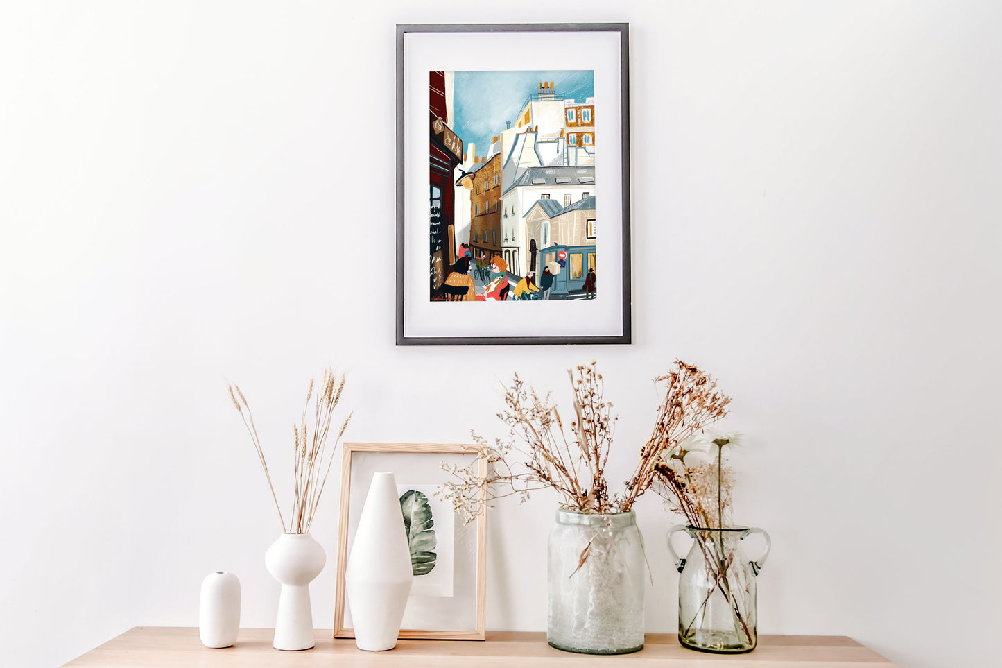 Paris Street Scene Art Print: Cité Illustration