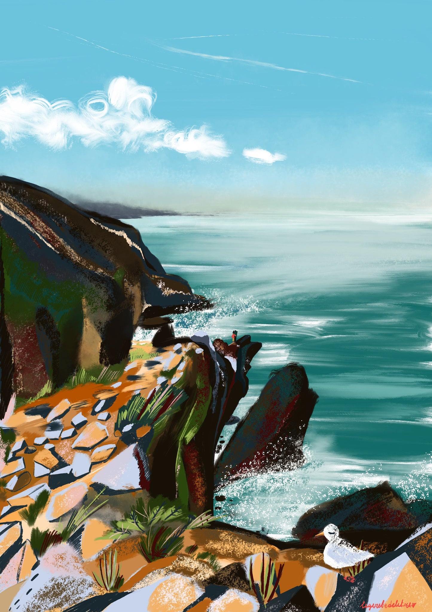 Cabo da Roca Print: Portugal Ocean Rock Wall Art
