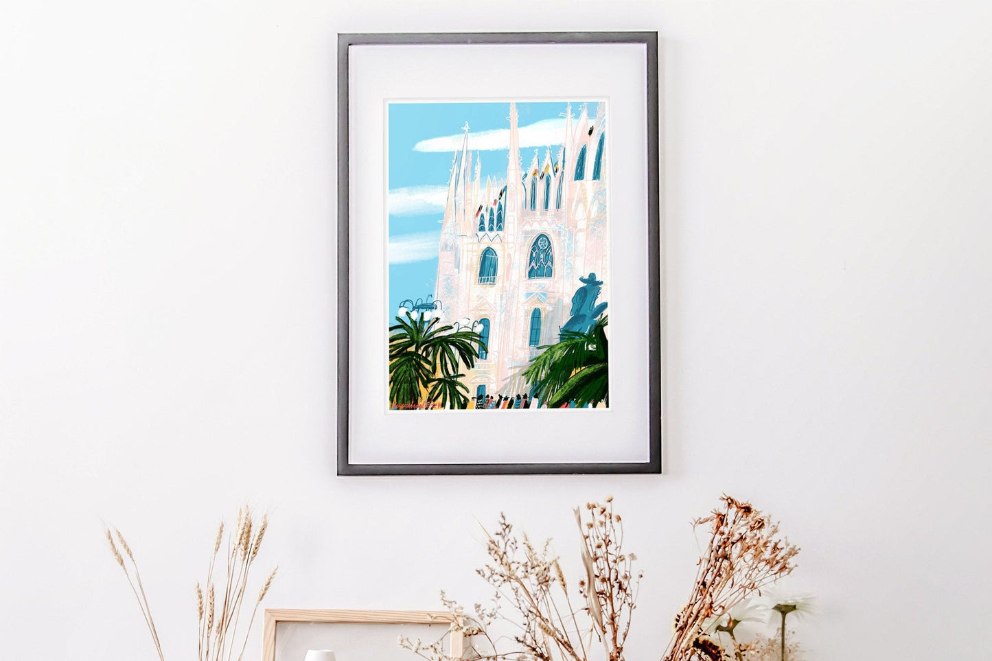Milan Cathedral Print: Gothic Architecture Travel Poster