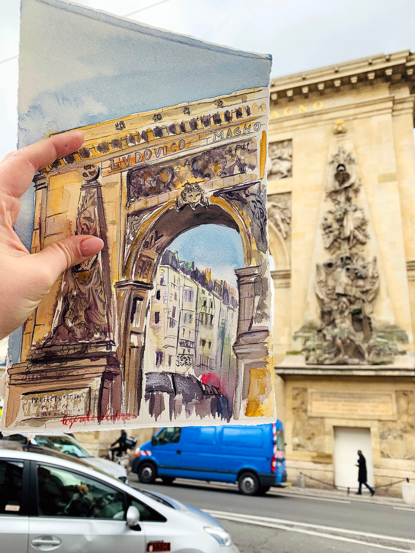 Custom Watercolor Building Sketch: House, Cityscape, or Travel Memory
