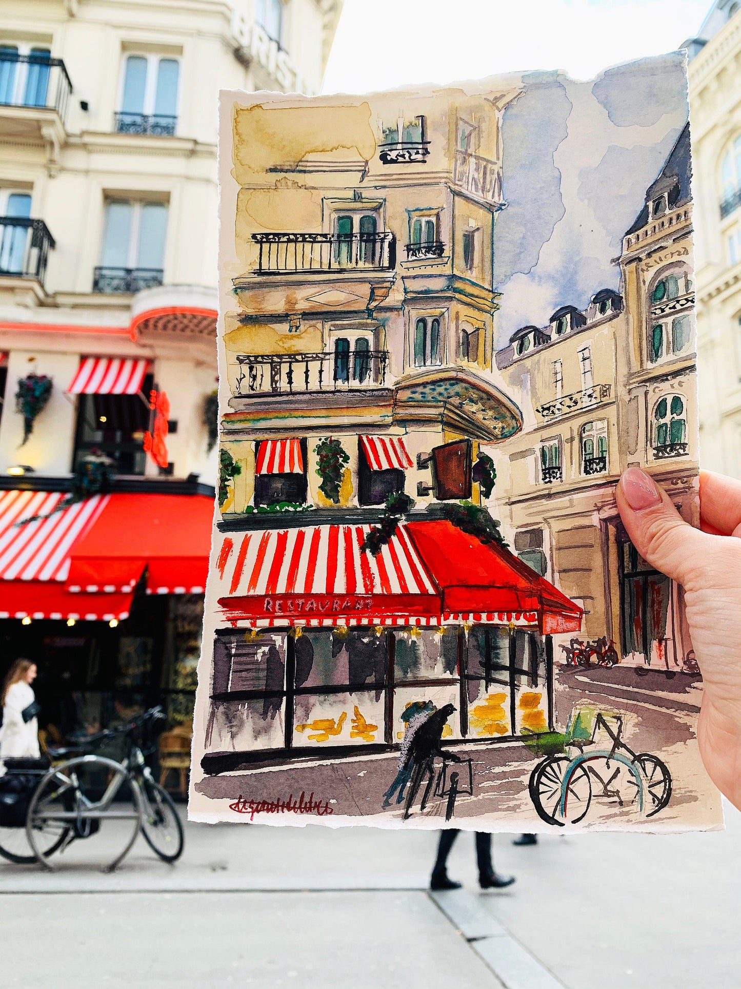 Custom Watercolor Building Sketch: House, Cityscape, or Travel Memory