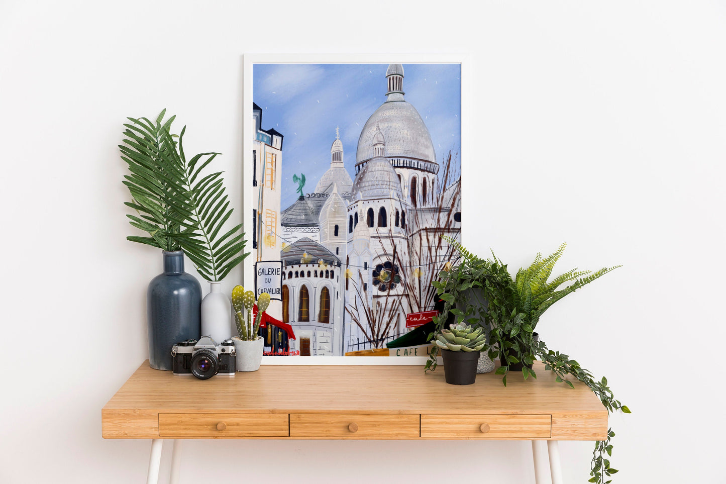 Sacre Coeur Paris Print: Montmartre Illustration, Fine Art Paper