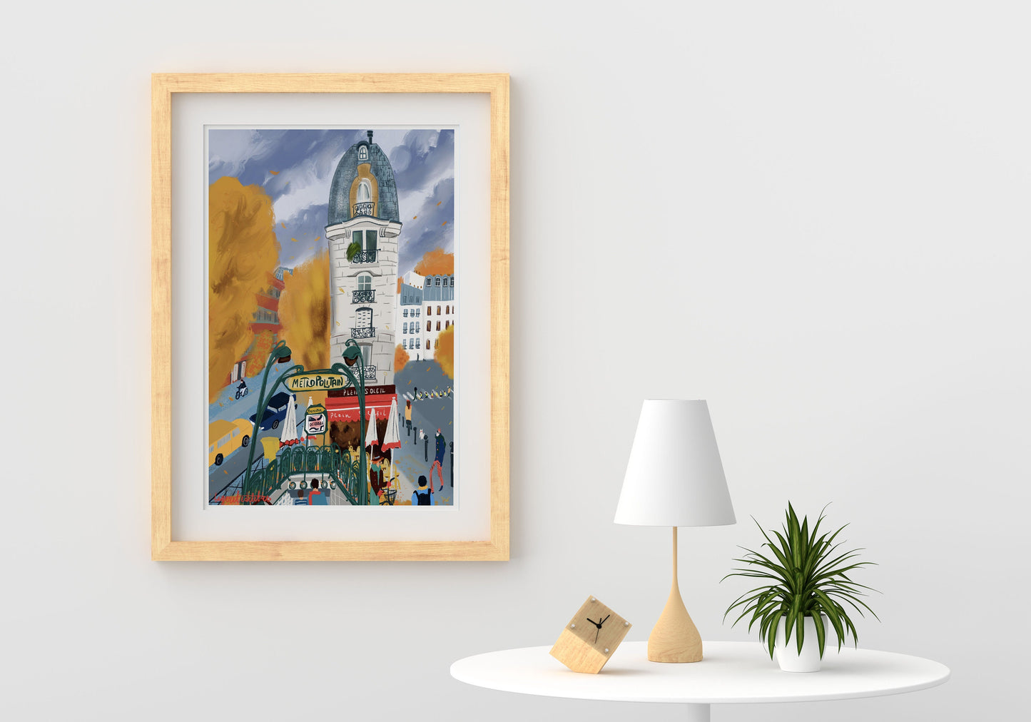 Paris Metro Art Print: Parisian Fall Colors, Cityscape Poster