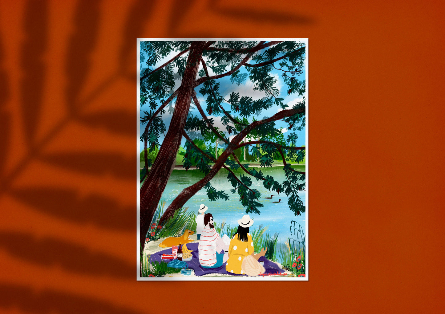 Paris Picnic Print: Bois de Vincennes Family Art