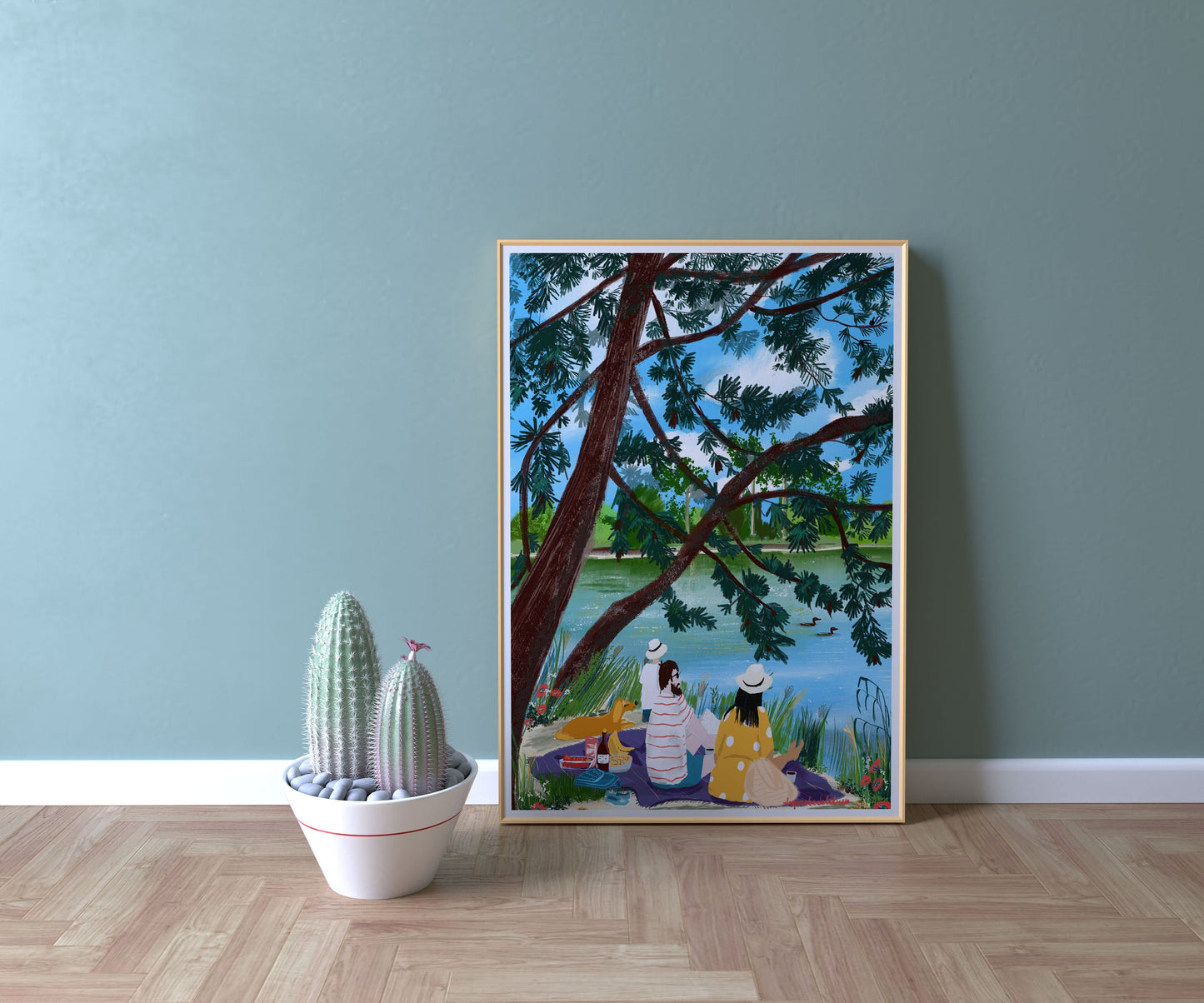 Paris Picnic Print: Bois de Vincennes Family Art
