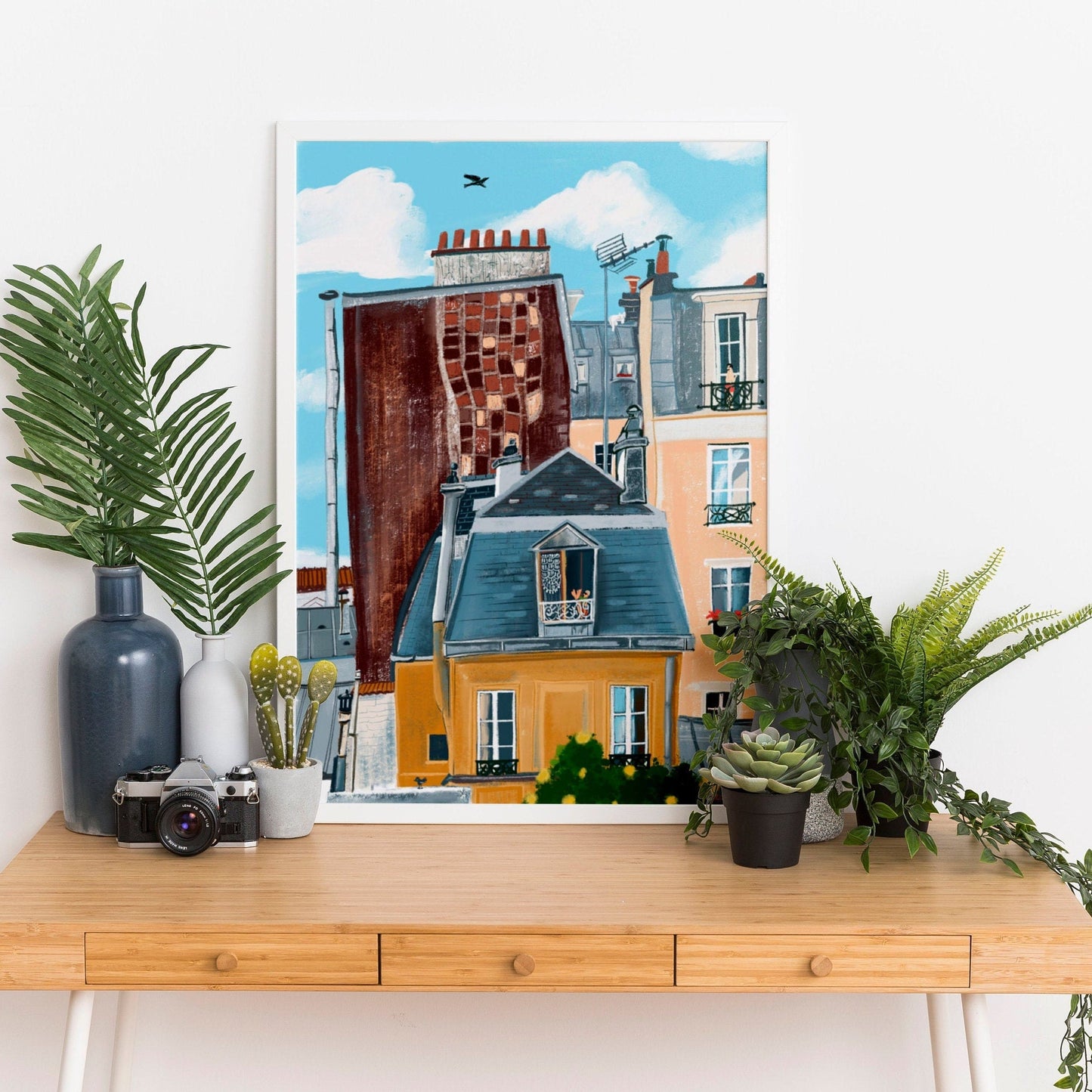 Paris 20e Illustration: Fine Art Print, Parisian Architecture