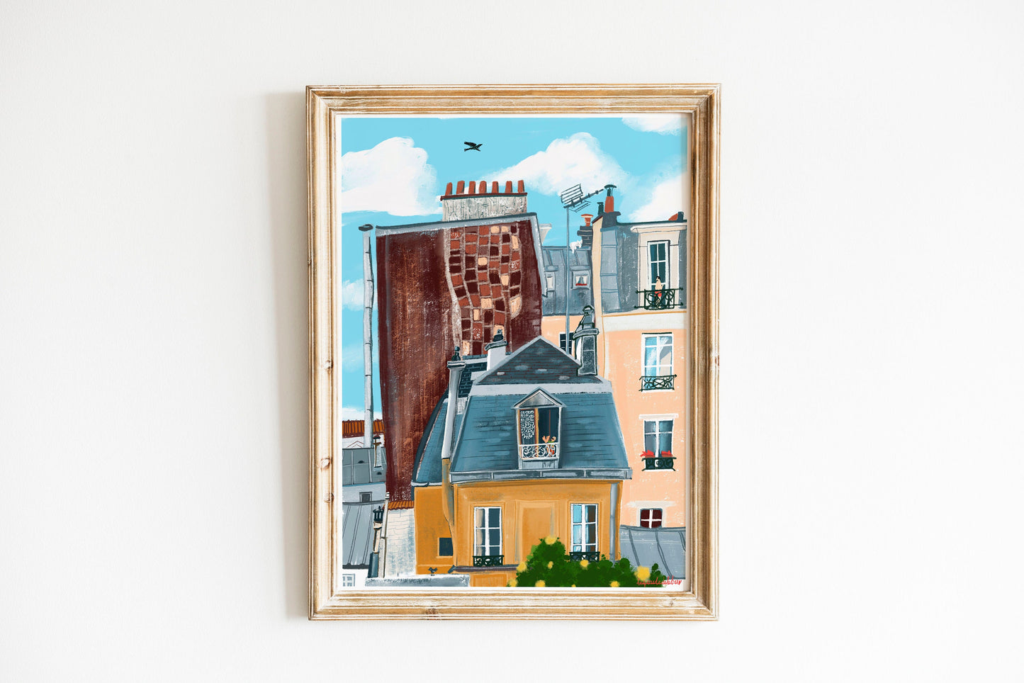 Paris 20e Illustration: Fine Art Print, Parisian Architecture