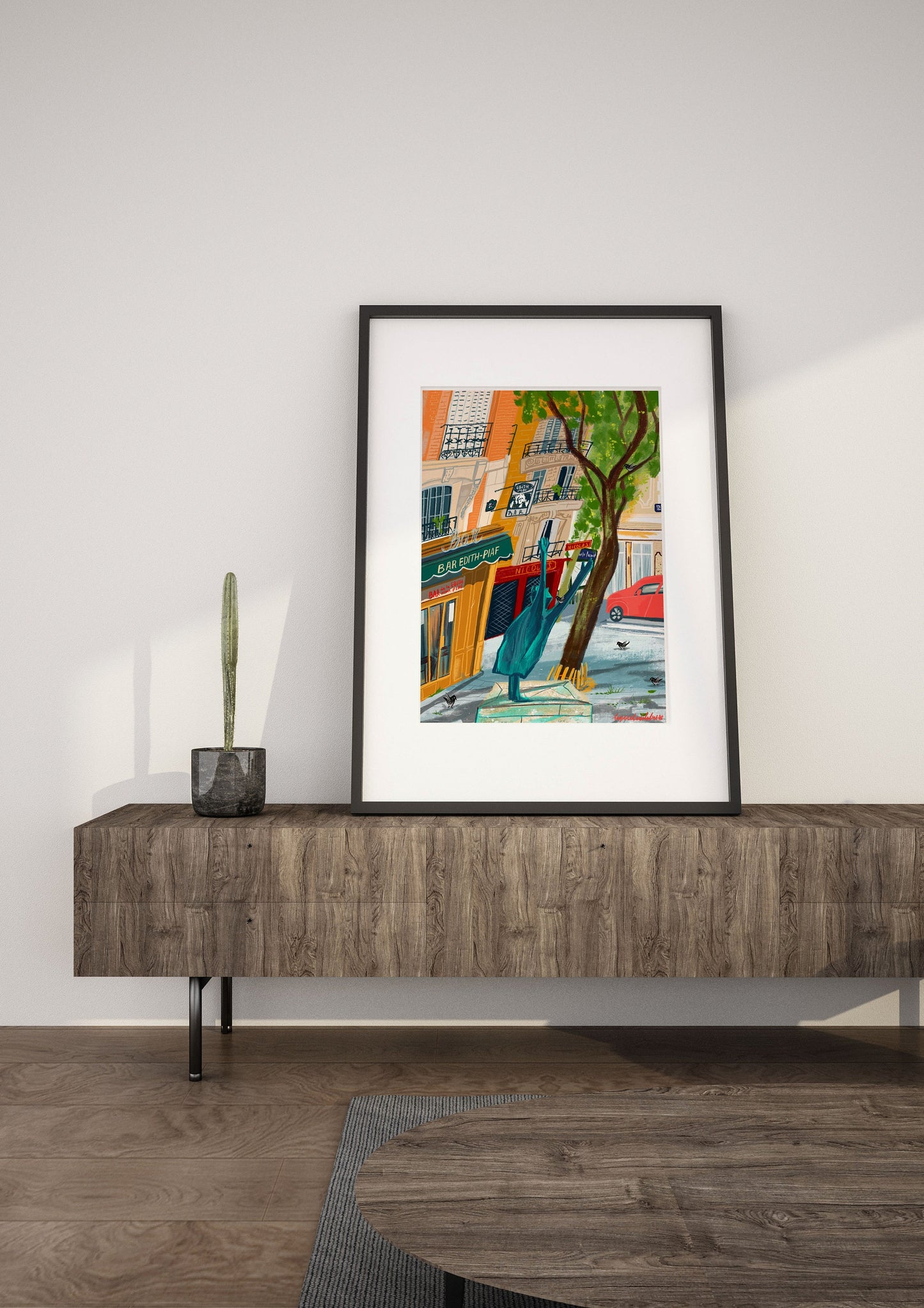 Edith Piaf Place Paris Art Print: Fine Art Paper Souvenir