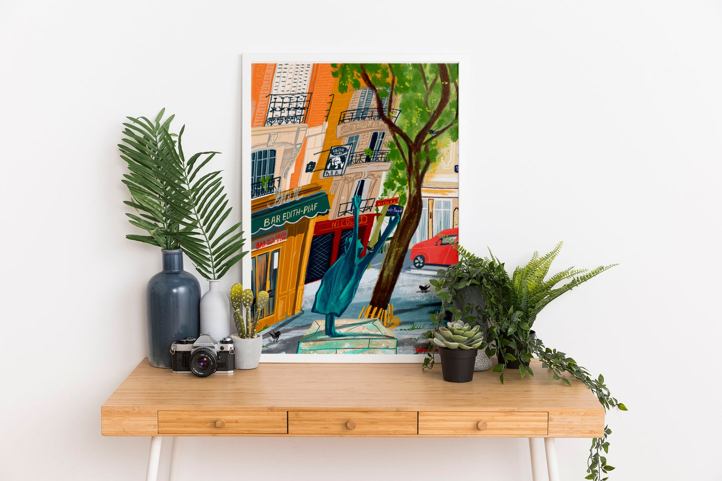 Edith Piaf Place Paris Art Print: Fine Art Paper Souvenir