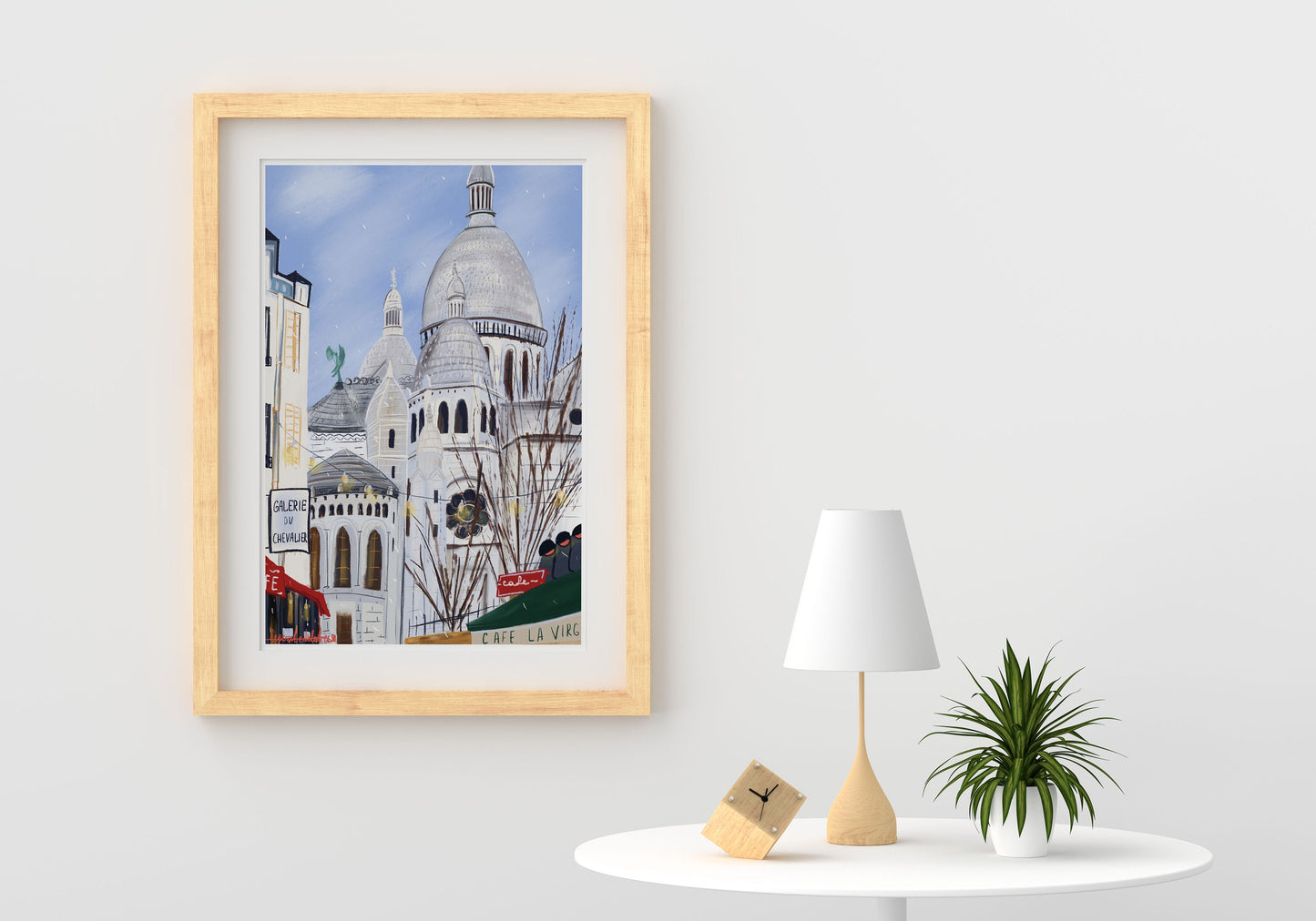 Sacre Coeur Paris Print: Montmartre Illustration, Fine Art Paper