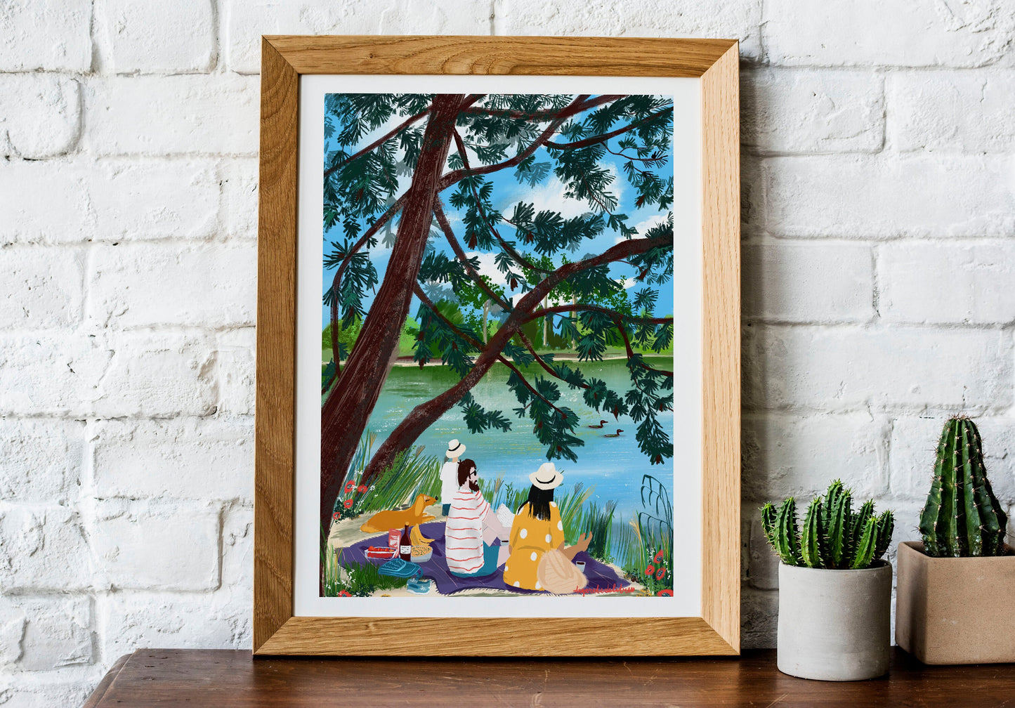 Paris Picnic Print: Bois de Vincennes Family Art
