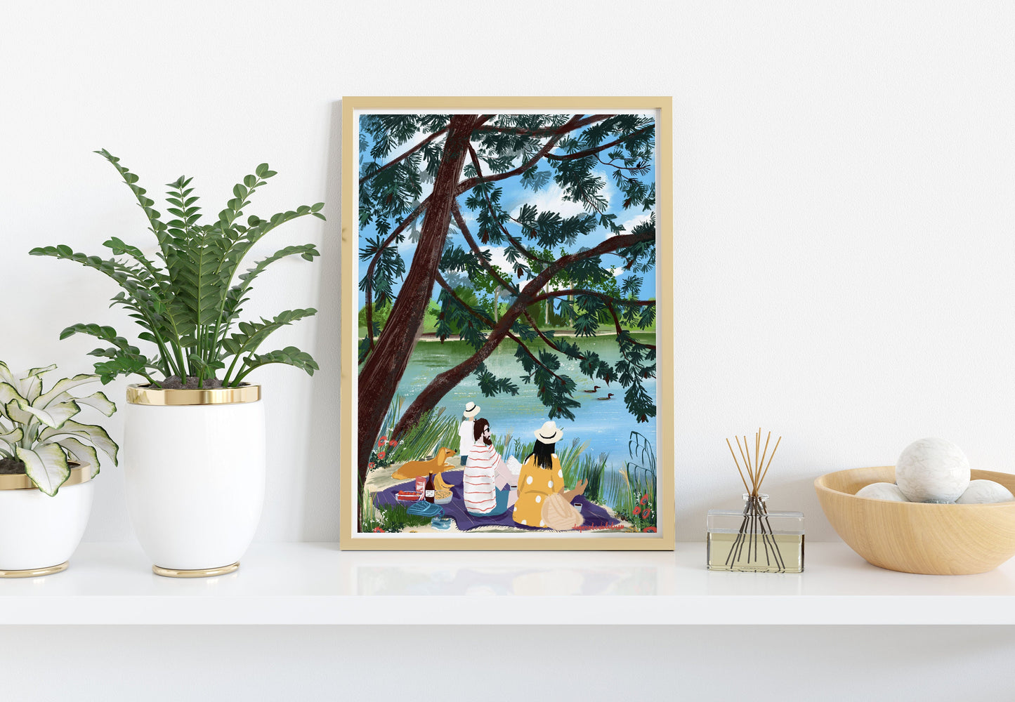 Paris Picnic Print: Bois de Vincennes Family Art