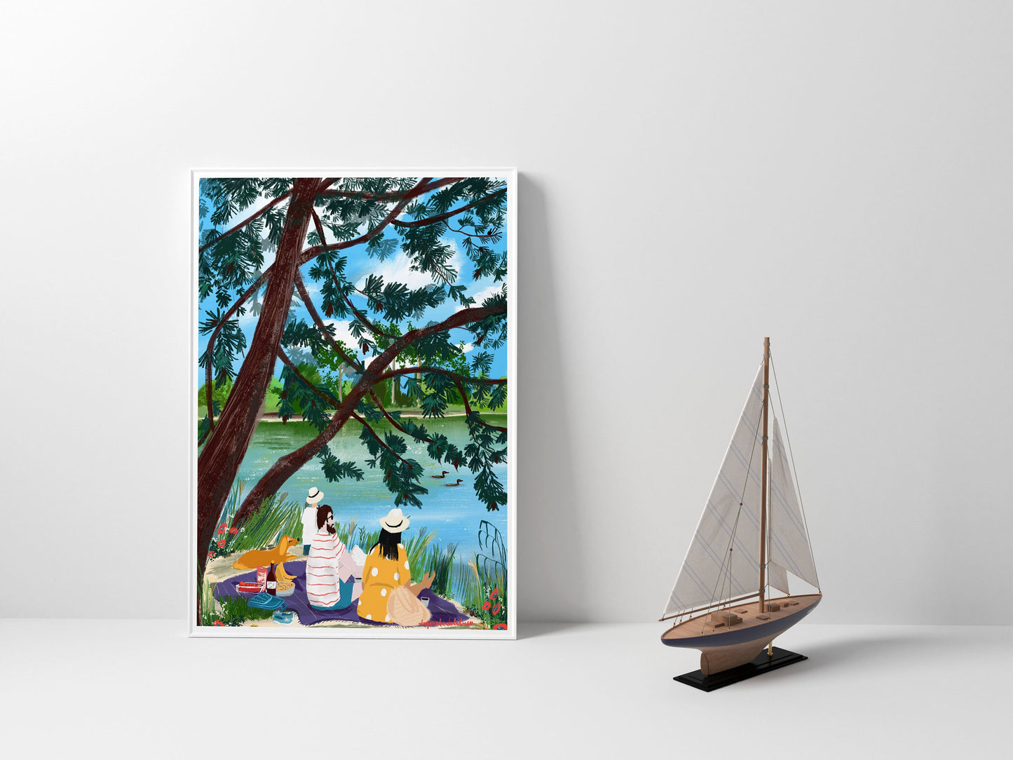 Paris Picnic Print: Bois de Vincennes Family Art