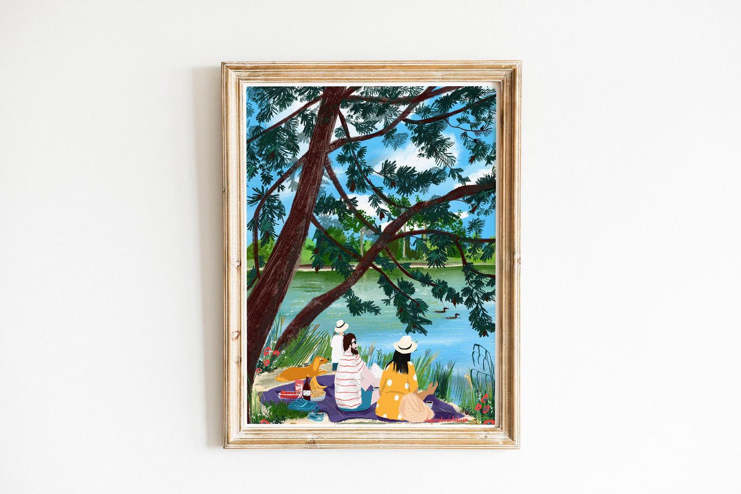 Paris Picnic Print: Bois de Vincennes Family Art