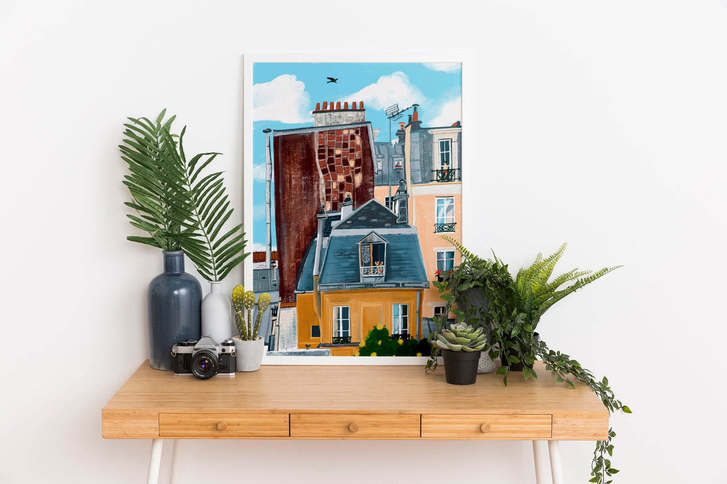 Paris 20e Illustration: Fine Art Print, Parisian Architecture