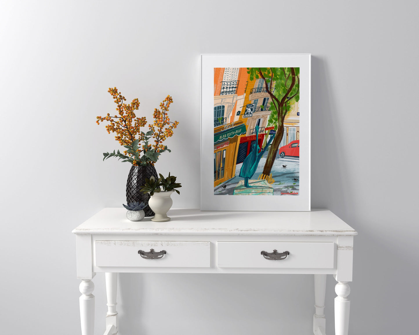 Edith Piaf Place Paris Art Print: Fine Art Paper Souvenir