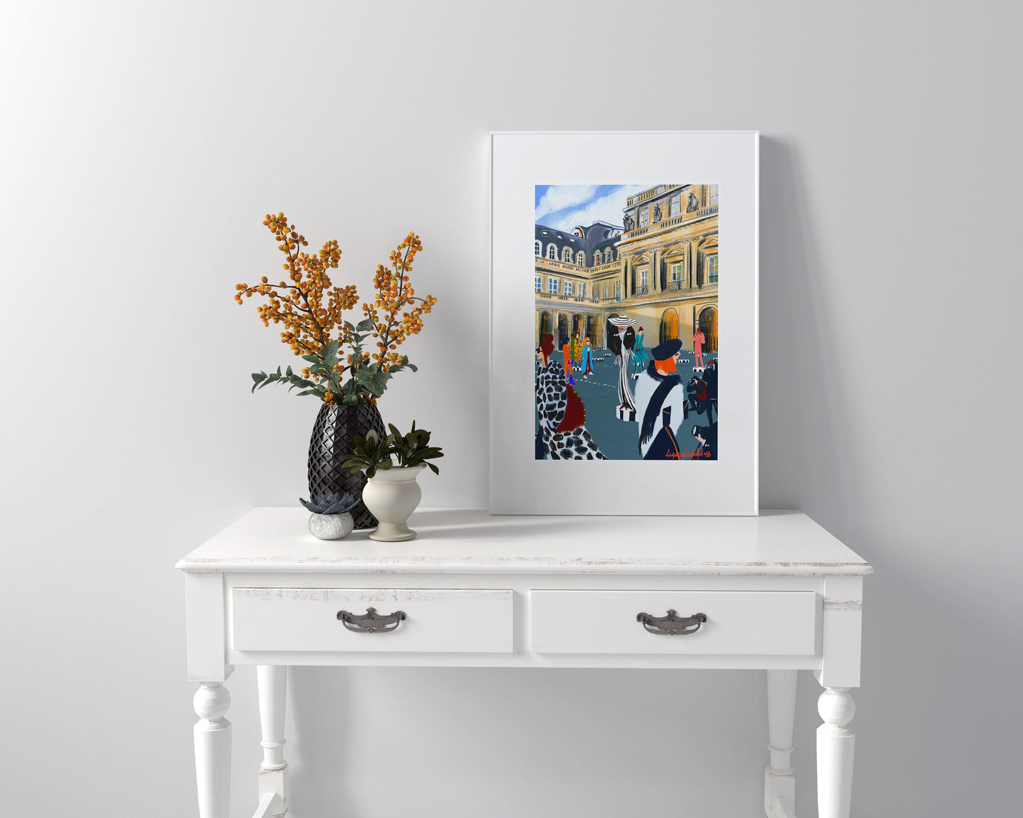 Paris Fashion Week Poster: Place Vendome Illustration Art Print