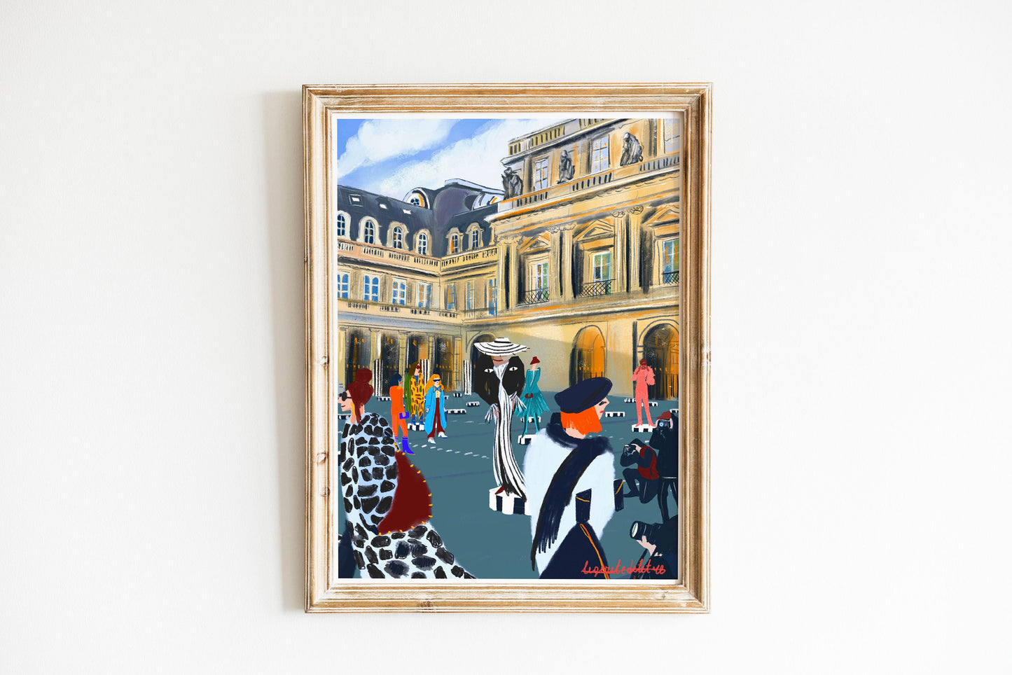 Paris Fashion Week Poster: Place Vendome Illustration Art Print