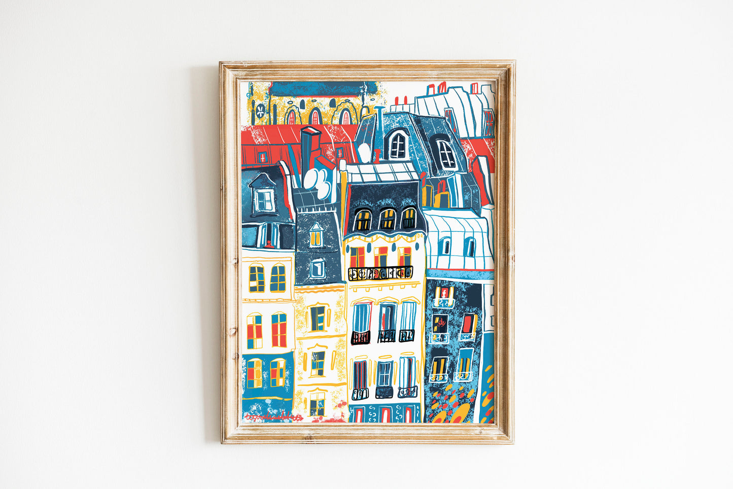 Modern Colorful Architectural Prints / Art Moderne Street Wall Art / Urban Modern House Print Art / Street Art Home Painting Prints