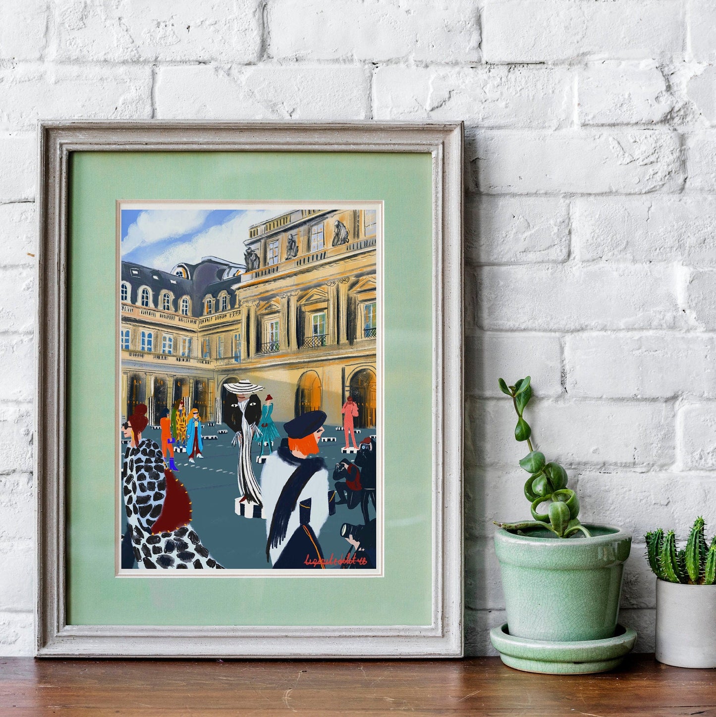 Paris Fashion Week Poster: Place Vendome Illustration Art Print