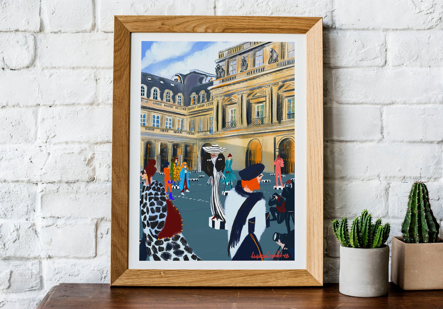 Paris Fashion Week Poster: Place Vendome Illustration Art Print