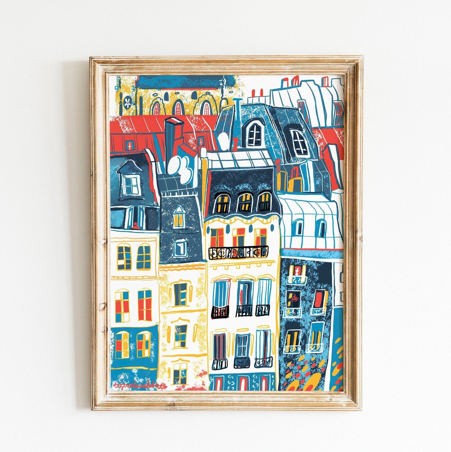 Modern Colorful Architectural Prints / Art Moderne Street Wall Art / Urban Modern House Print Art / Street Art Home Painting Prints