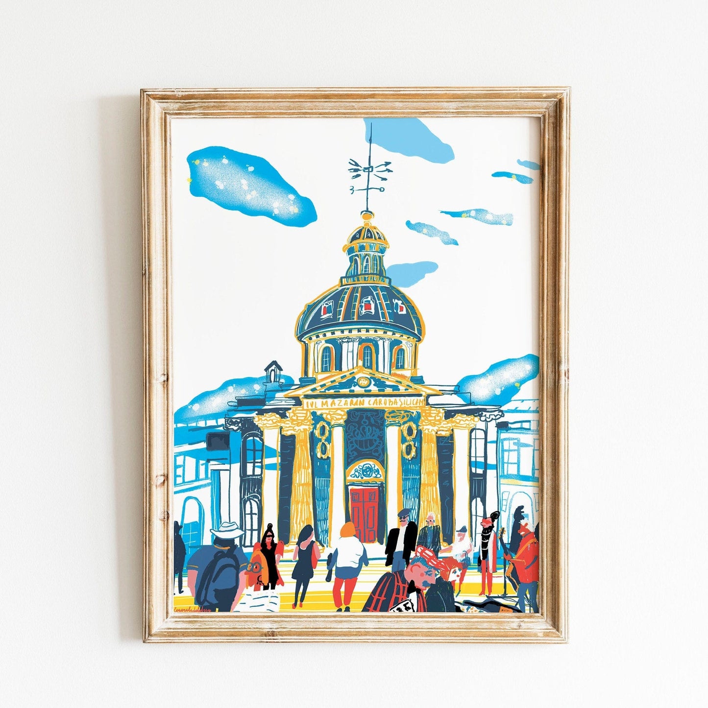 Paris 6th District Art Print: Illustrated French Landscape Poster